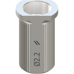 T-sleeve Ø 2.2mm, H 6mm, guided